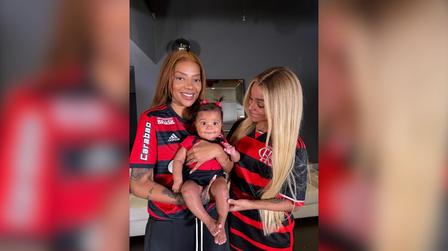 Ludmilla comemora título do Flamengo ao lado de Brunna e Zuri
