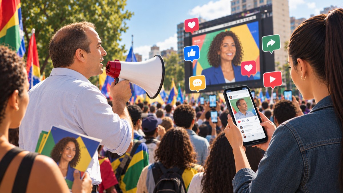 O analógico e o digital na disputa do voto - Foto