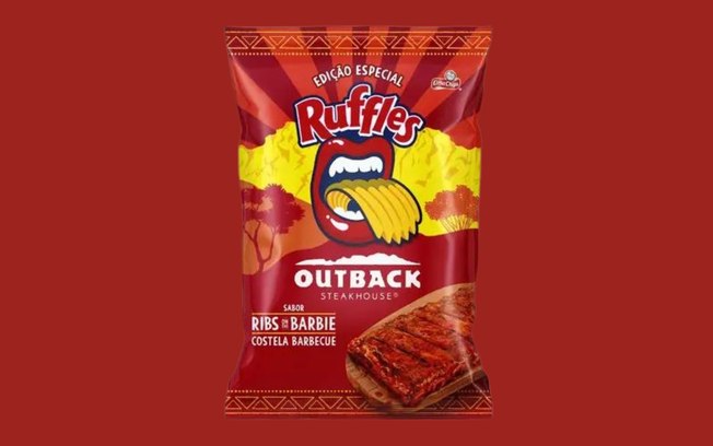 Ruffles e Outback lançam batata chips sabor costela barbecue