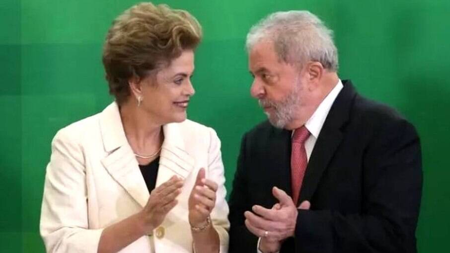 Os ex-presidentes petistas Dilma e Lula