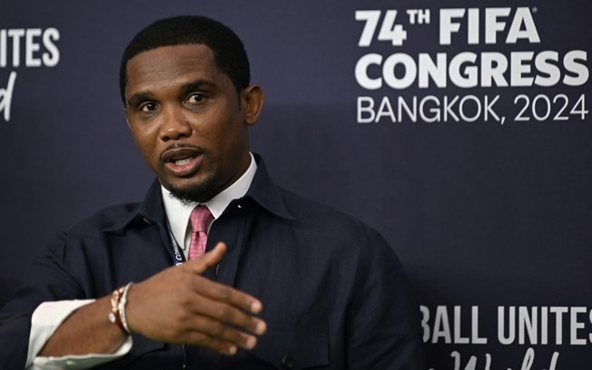 O ex-atacante Samuel Eto'o, presidente da Federação Camaronesa de Futebol