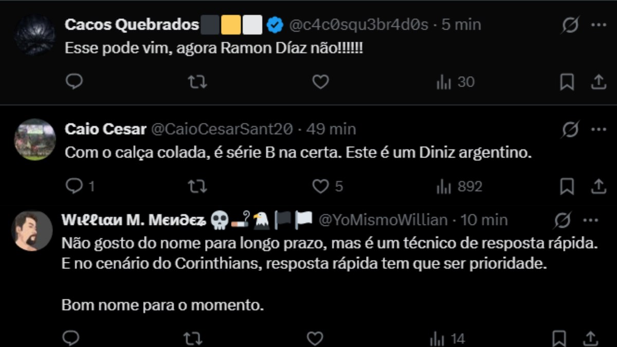 Fiel reage a chance de Zubeldía assumir comando do Corinthians
