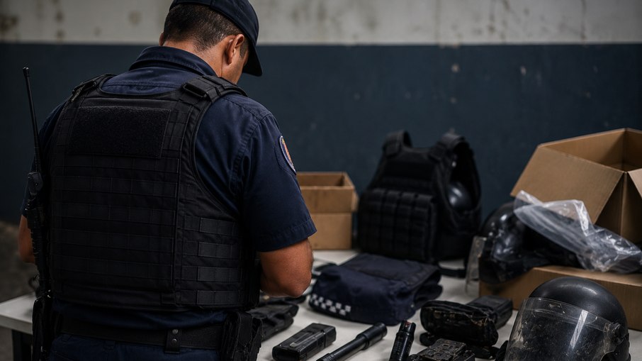 Os GCMs de São Paulo continuam enfrentando dificuldades com a falta de insumos Os GCMs de São Paulo continuam enfrentando dificuldades com a falta de insumos