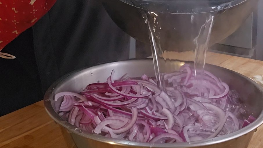 Cebola escaldada