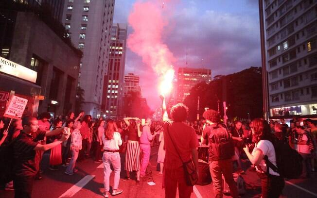 Manifestação contra reforma da Previdência na Avenida Paulista, em São Paulo