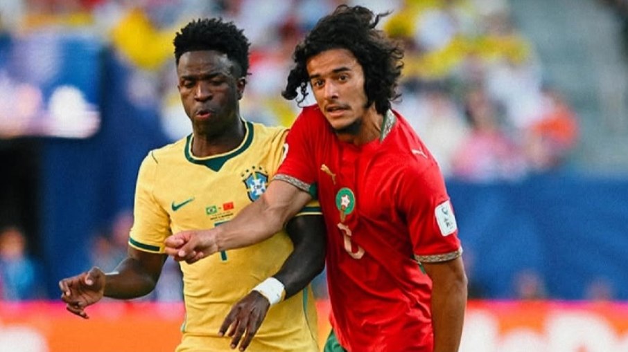 Vini Jr. na estreia do Brasil na Copa do Mundo