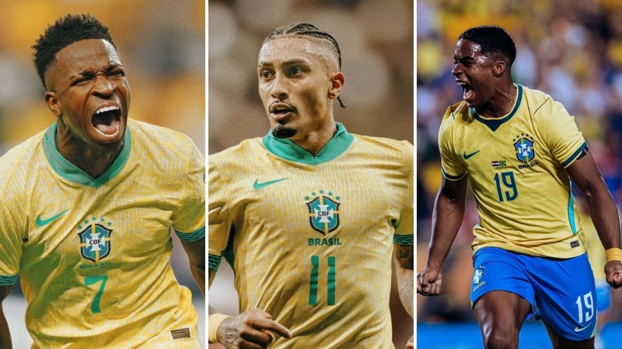 Vinicius Junior, Raphinha e Endrick aparecem com chances de ficar com a artilharia do Brasil na fase de grupos Vinicius Junior, Raphinha e Endrick aparecem com chances de ficar com a artilharia do Brasil na fase de grupos
