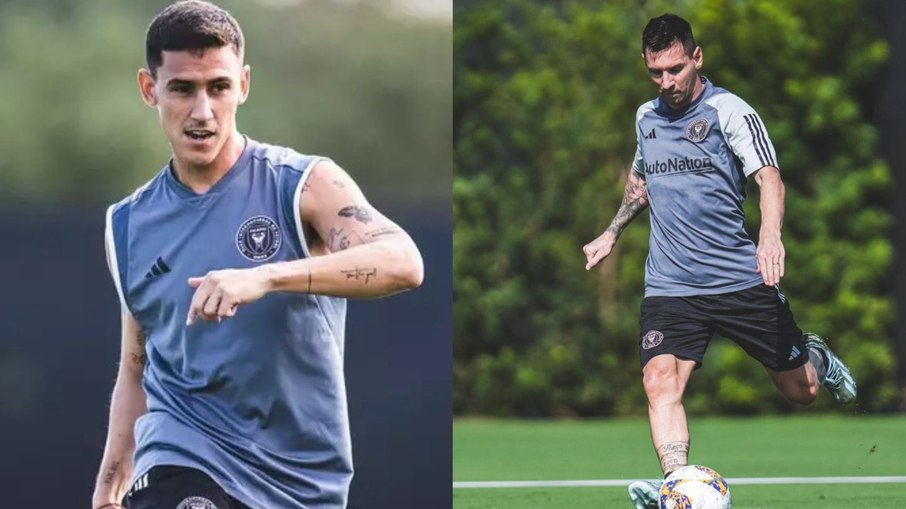Rojas e Messi se entrosam em treino do Inter Miami