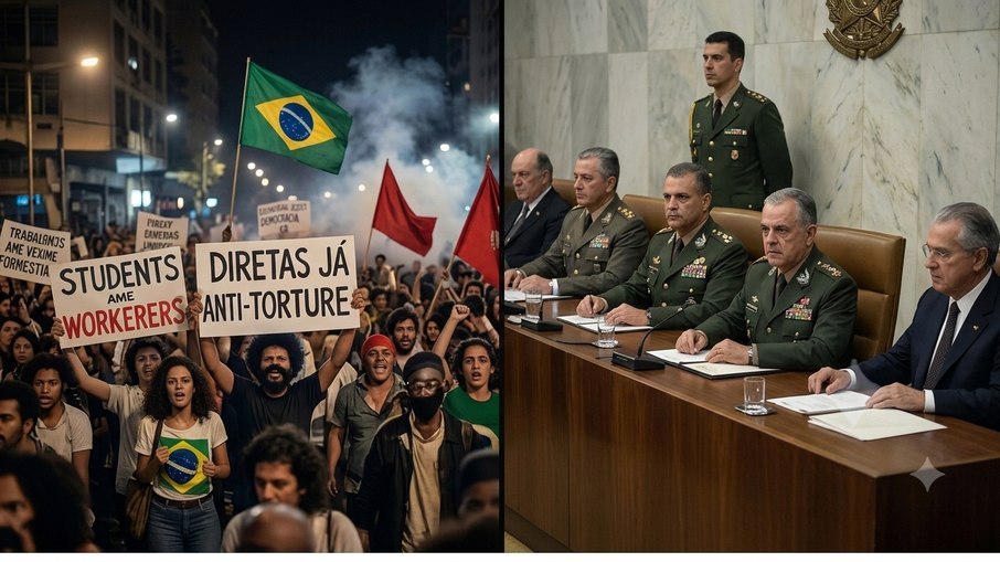 Representação dos espectros políticos durante a Ditadura Militar no Brasil