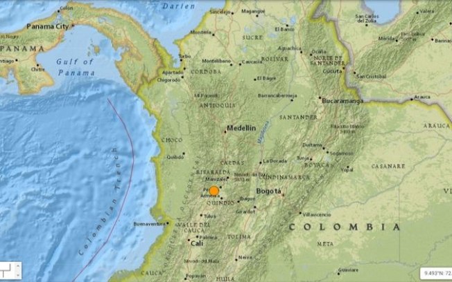 Terremoto de magnitude 5,6 atinge a Colômbia