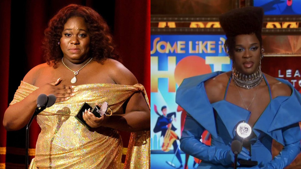 Alex Newell e J. Harrison Ghee fizeram história Alex Newell e J. Harrison Ghee fizeram história