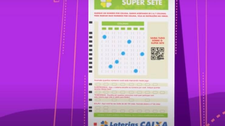 Super Sete, nova loteria, estreia sorteando R$ 1 milhão nesta