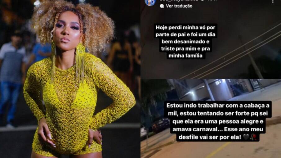 Mayara Lima fez desabafo sobre morte de avó perto de desfile com a Tuiuti