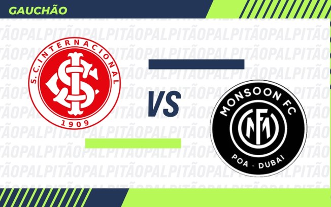 Internacional x Monsoon: prováveis escalações, arbitragem, onde assistir e palpites Internacional x Monsoon: prováveis escalações, arbitragem, onde assistir e palpites