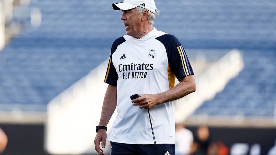 Ancelotti tem contrato com o Real Madrid até 2024
