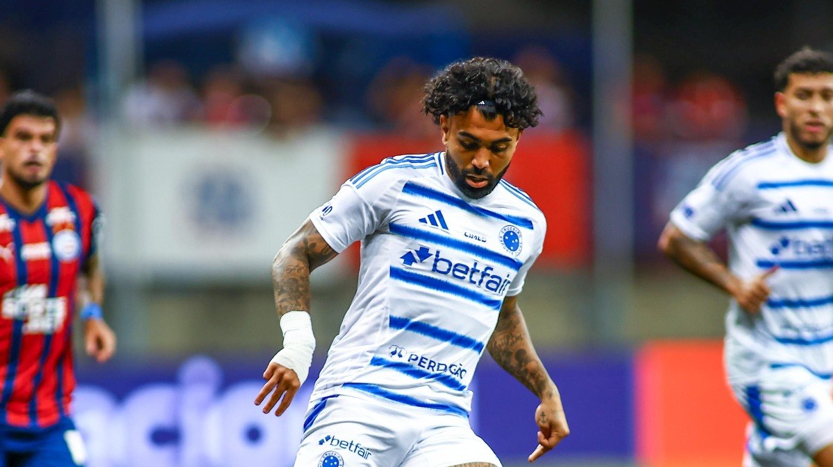 Gabigol foi o autor do gol da vitória do Cruzeiro sobre o Bahia