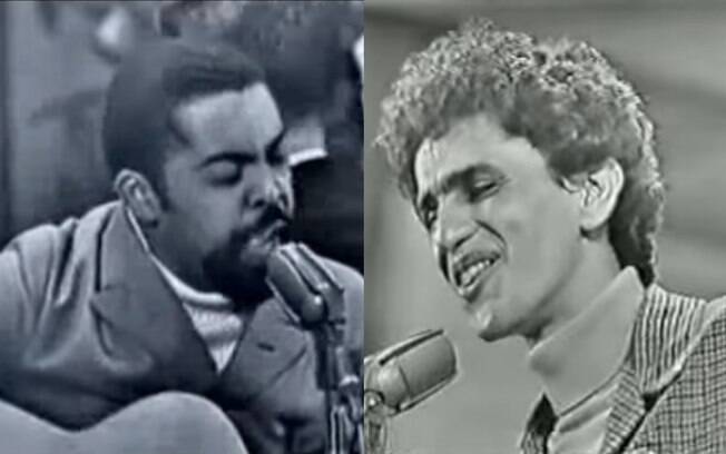 Ícones da Tropicália, Gilberto Gil e Caetano Veloso cantam em festival de música em 1967