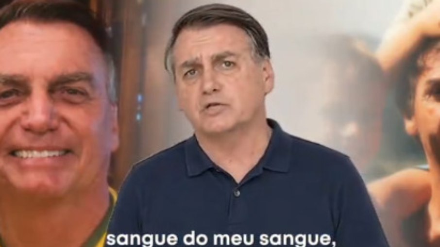 Trecho do vídeo exibido na convenção do PL; Bolsonaro gerado por IA Trecho do vídeo exibido na convenção do PL; Bolsonaro gerado por IA