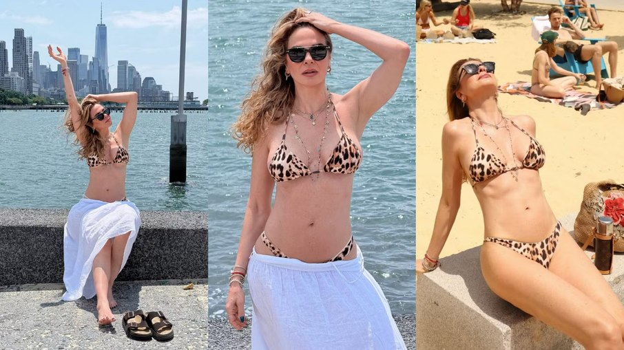 Luciana Gimenez curte verão em Nova York