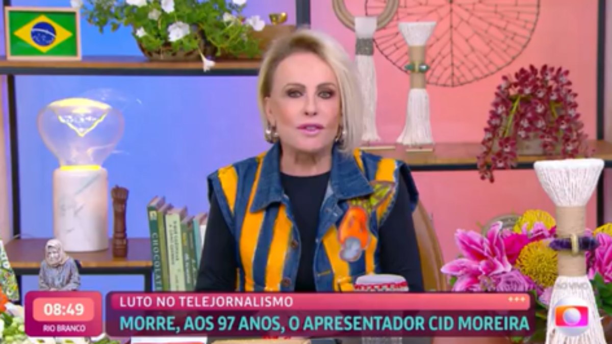 Ana Maria Braga na edição desta quinta (3) no 'Mais Você'