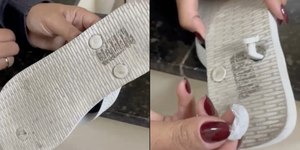 VÍDEO: mulher volta de saidinha e é presa com droga no chinelo