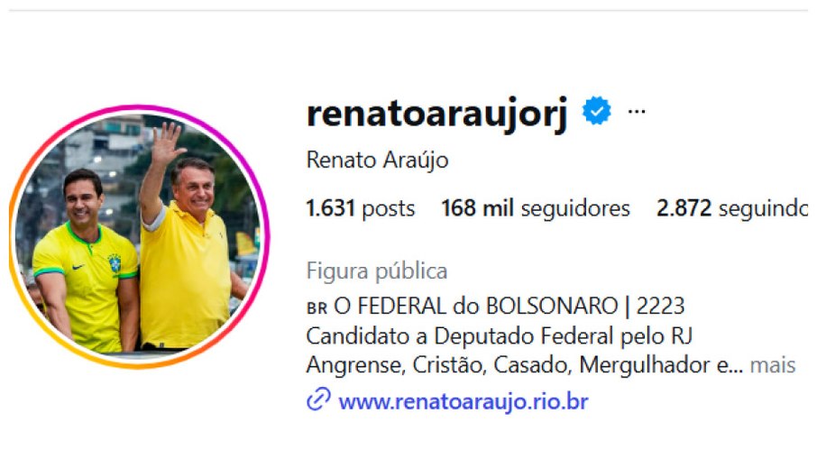 Renato Araújo (PL) se refere a família dos Bolsonaro em suas redes sociais e propagandas eleitorais Renato Araújo (PL) se refere a família dos Bolsonaro em suas redes sociais e propagandas eleitorais