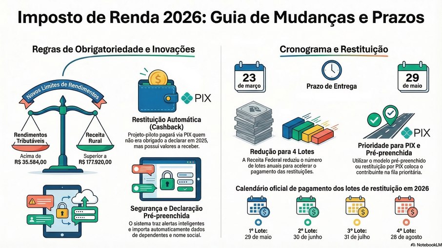 Infográfico do ponto a ponto do IRPF