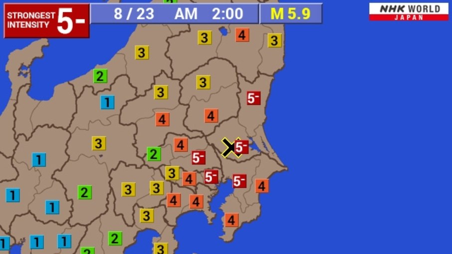 Terremoto atinge Japão neste domingo (23) Terremoto atinge Japão neste domingo (23)