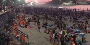 Praias do Rio lotadas de madrugada dificultam limpeza da Comlurb