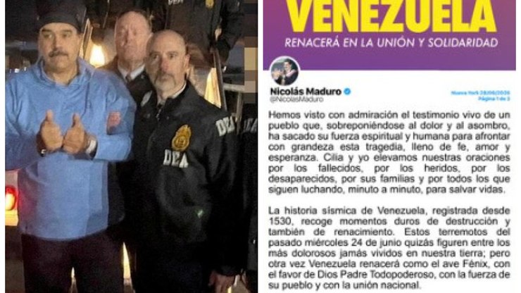 Conta de Maduro divulga mensagem de solidariedade após terremotos
