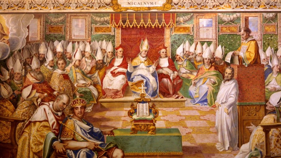 O Concílio de Niceia, em 325 d.C., estabeleceu que a Páscoa seria celebrada no primeiro domingo após a primeira Lua cheia depois do equinócio da primavera. O Concílio de Niceia, em 325 d.C., estabeleceu que a Páscoa seria celebrada no primeiro domingo após a primeira Lua cheia depois do equinócio da primavera.