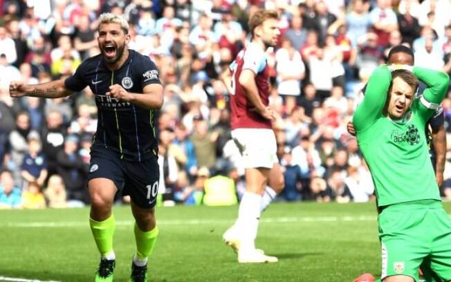 Sergio Agüero fez o gol da vitória do Manchester City sobre o Burnley