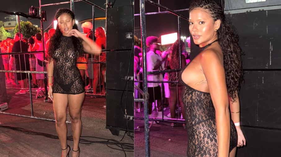 Bella Campos aposta em sensualidade com transparência e renda Bella Campos aposta em sensualidade com transparência e renda