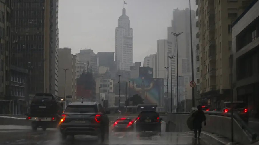 Chuva forte no centro de São Paulo Chuva forte no centro de São Paulo