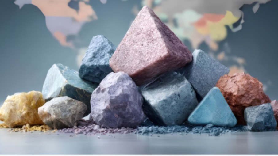 Ilustração de minerais raros