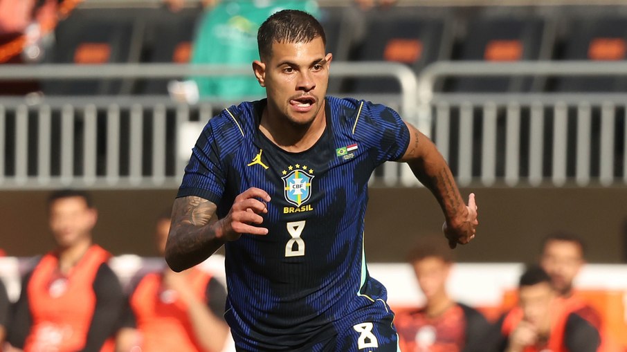 Bruno Guimarães abriu o placar para o Brasil contra o Egito