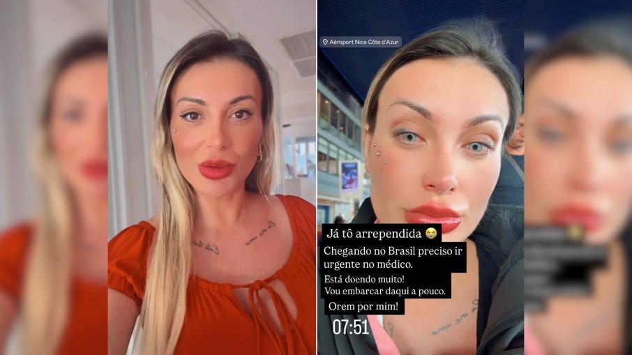Andressa Urach relata dor intensa Andressa Urach relata dor intensa
