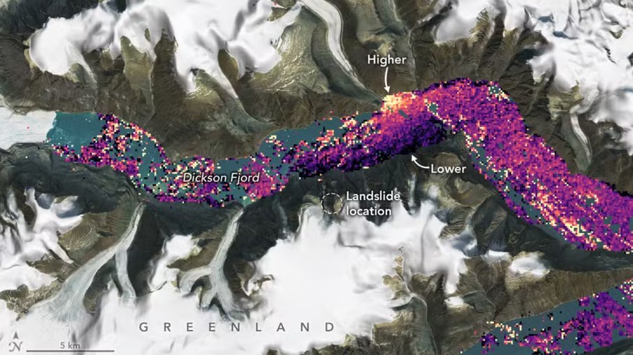 Volume de água do tsunami registrado pelo satélite da Nasa