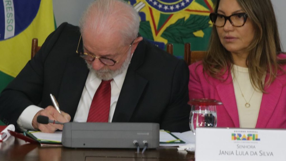 Presidente Luiz Inácio Lula da Silva e a primeira-dama, Janja da Silva