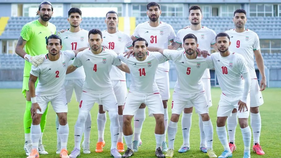 Seleção iraniana em amistoso disputado antes da Copa do Mundo