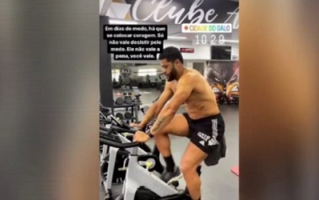 Hulk posta vídeo de treino após não ter sido utilizado em derrota do Atlético-MG para o Avaí