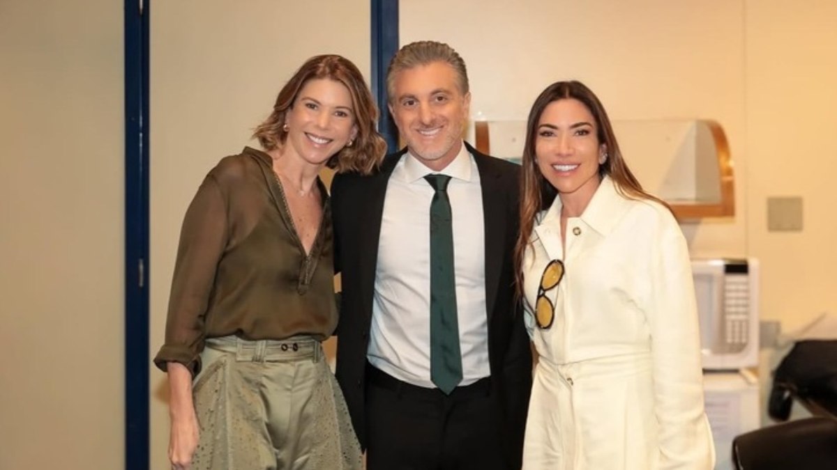 Daniela Beyruti, Luciano Huck e Patrícia Abravanel