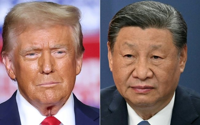 Combinação de imagens mostra o presidente eleito dos Estados Unidos, Donald Trump, e o presidente chinês, Xi Jinping