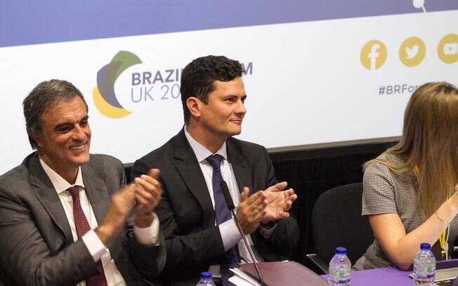 Eduardo Cardozo e Sergio Moro em evento do Brazil Forum 2017