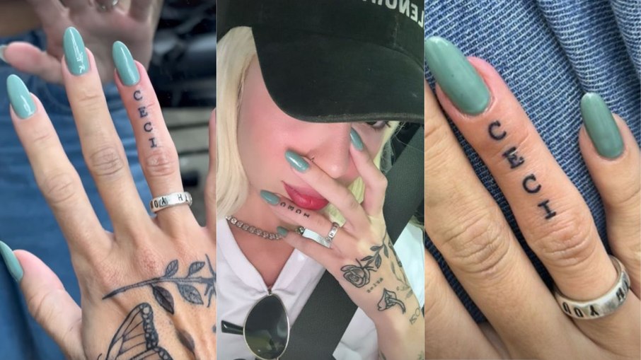 Karoline Lima fez tatuagem em homenagem à filha, Cecília