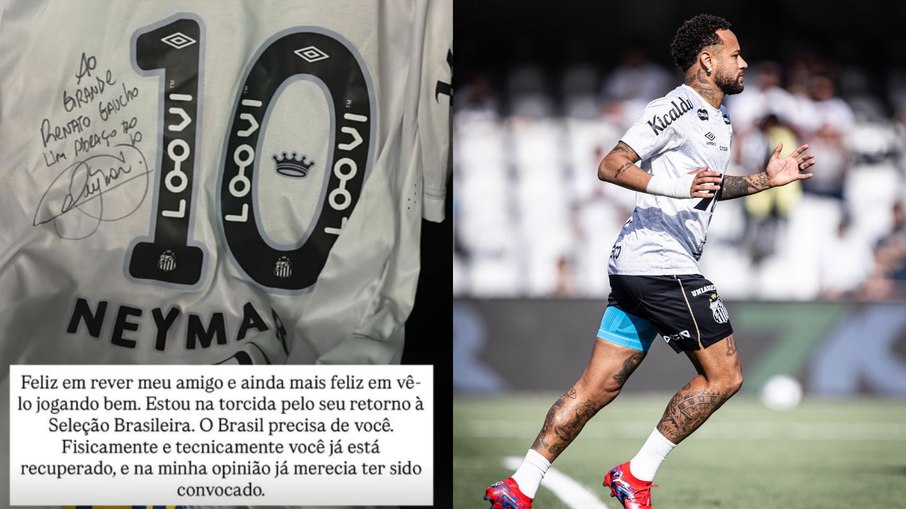 Renato Gaúcho pedindo Neymar na Seleção