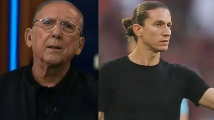 Galvão Bueno faz pedido especial para Filipe Luís em Fla x Galo