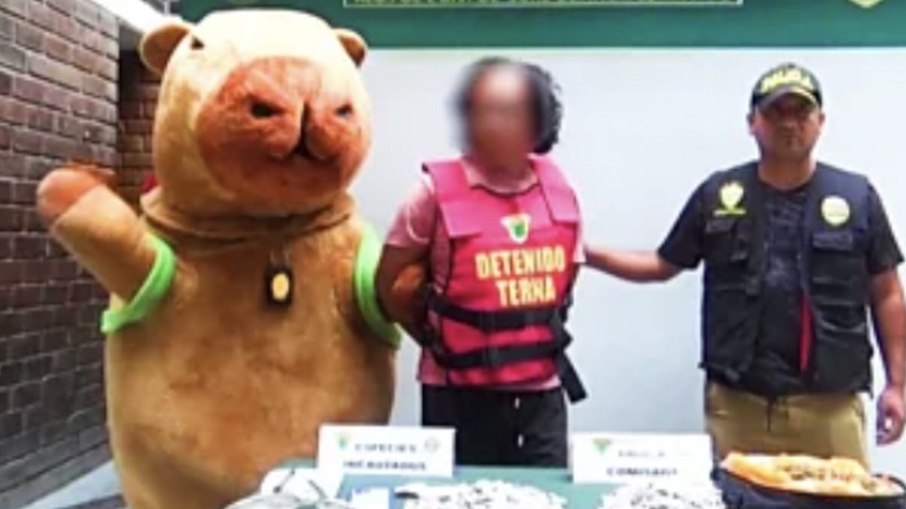 Policial se disfarça de Capivara em Lima (Peru) Policial se disfarça de Capivara em Lima (Peru)