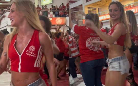 Bruna Griphao sensualiza em ensaio do Salgueiro