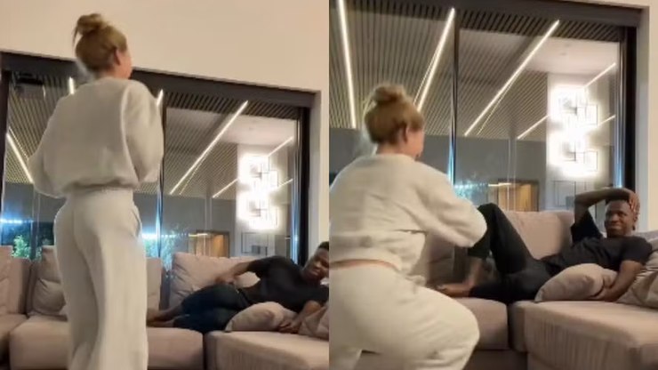 Virginia dança para Vini Jr. e jogador ri da namorada